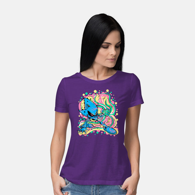 Metal Chaos-Womens-Basic-Tee-nickzzarto