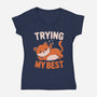 Just Trying My Best-Womens-V-Neck-Tee-koalastudio