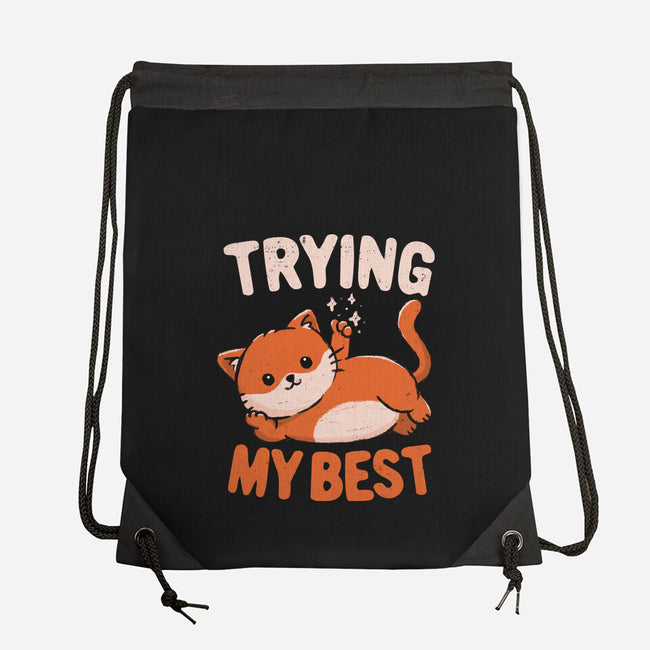 Just Trying My Best-None-Drawstring-Bag-koalastudio