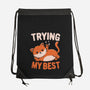 Just Trying My Best-None-Drawstring-Bag-koalastudio