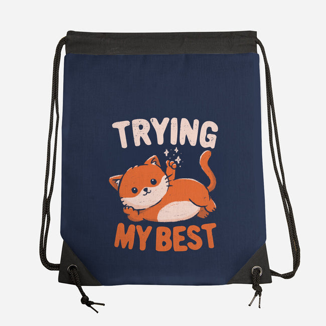 Just Trying My Best-None-Drawstring-Bag-koalastudio