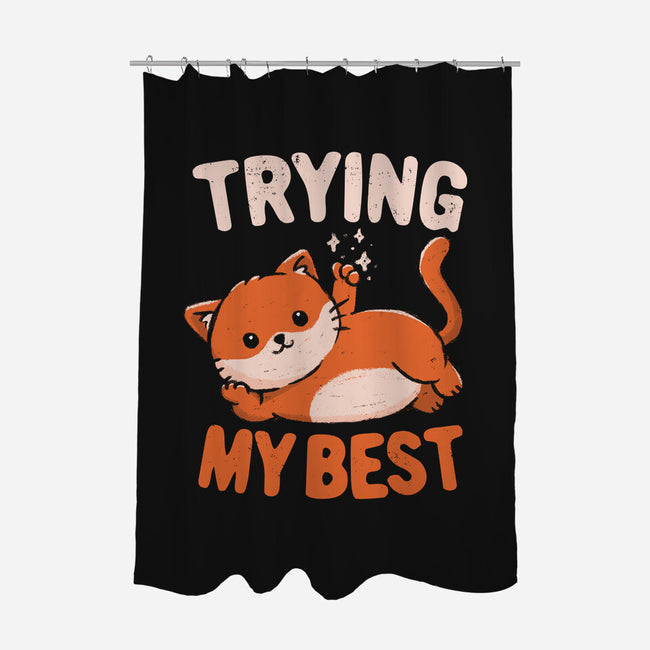 Just Trying My Best-None-Polyester-Shower Curtain-koalastudio