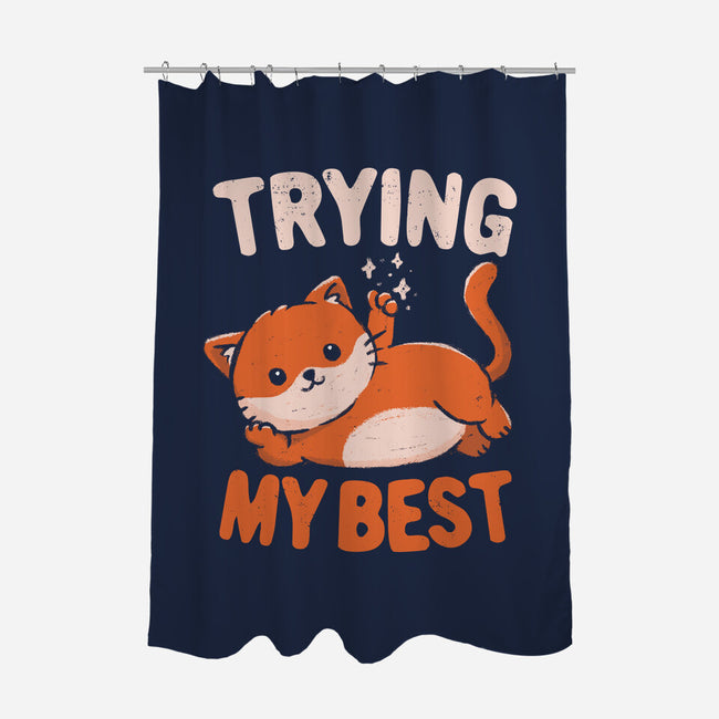Just Trying My Best-None-Polyester-Shower Curtain-koalastudio