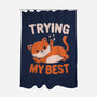 Just Trying My Best-None-Polyester-Shower Curtain-koalastudio