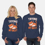 Just Trying My Best-Unisex-Crew Neck-Sweatshirt-koalastudio