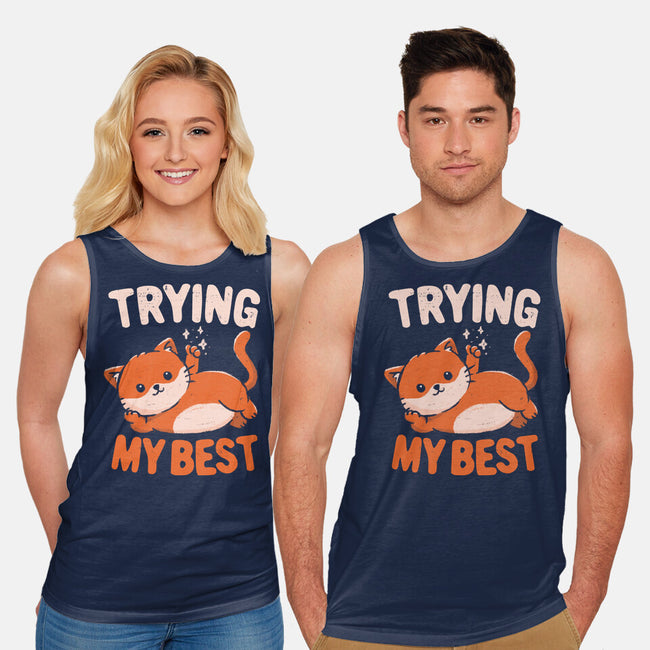 Just Trying My Best-Unisex-Basic-Tank-koalastudio