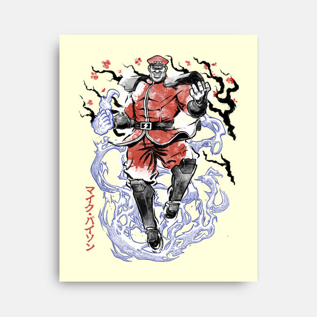 Crimson Dictator Sumi-E-None-Stretched-Canvas-Astrobot Invention