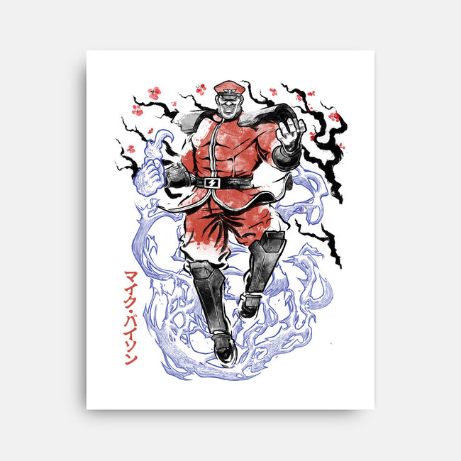 Crimson Dictator Sumi-E-None-Stretched-Canvas-Astrobot Invention