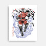 Crimson Dictator Sumi-E-None-Stretched-Canvas-Astrobot Invention