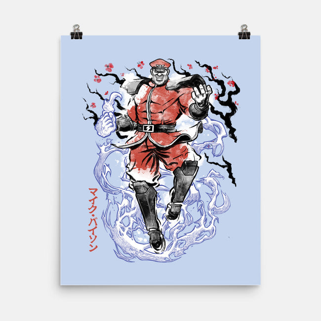 Crimson Dictator Sumi-E-None-Matte-Poster-Astrobot Invention