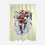 Crimson Dictator Sumi-E-None-Polyester-Shower Curtain-Astrobot Invention