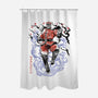 Crimson Dictator Sumi-E-None-Polyester-Shower Curtain-Astrobot Invention