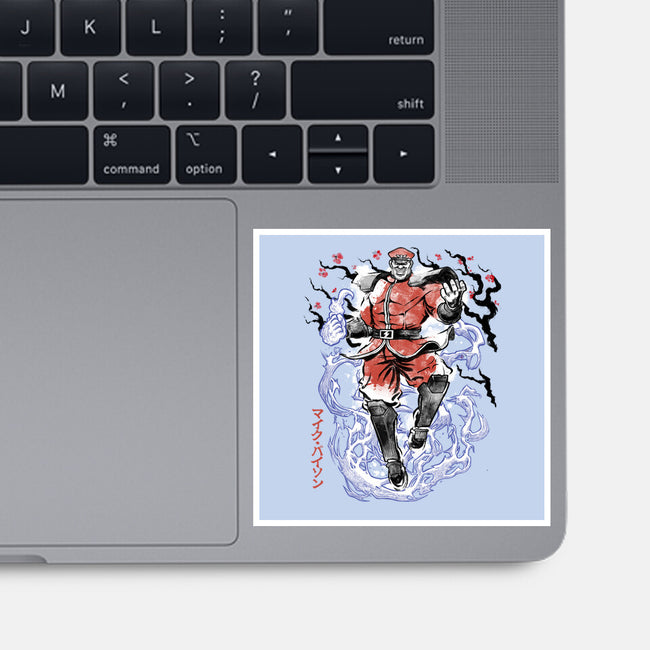 Crimson Dictator Sumi-E-None-Glossy-Sticker-Astrobot Invention