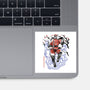 Crimson Dictator Sumi-E-None-Glossy-Sticker-Astrobot Invention