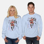 Crimson Dictator Sumi-E-Unisex-Crew Neck-Sweatshirt-Astrobot Invention