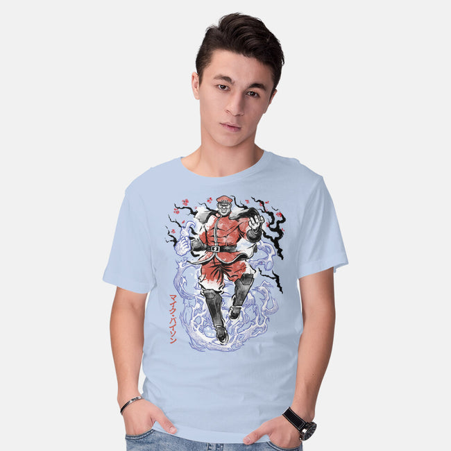 Crimson Dictator Sumi-E-Mens-Basic-Tee-Astrobot Invention