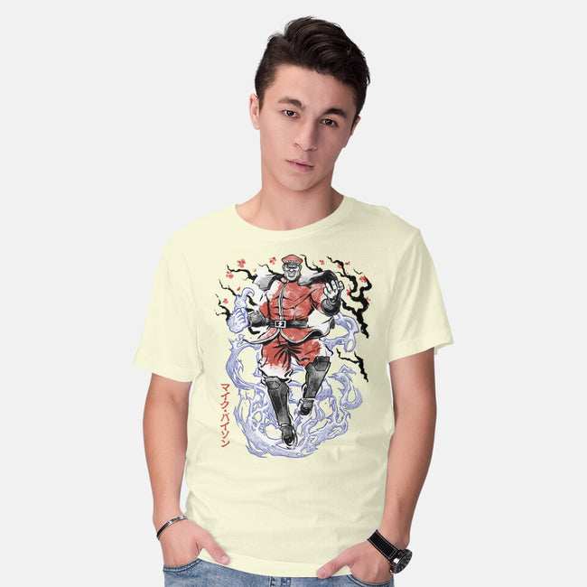 Crimson Dictator Sumi-E-Mens-Basic-Tee-Astrobot Invention