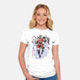 Crimson Dictator Sumi-E-Womens-Fitted-Tee-Astrobot Invention