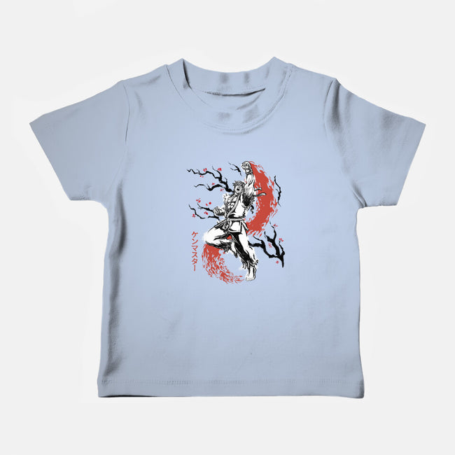 Scarlet Flame Ken Sumi-E-Baby-Basic-Tee-Astrobot Invention