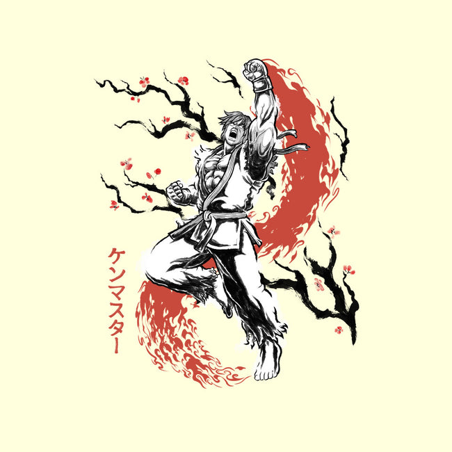 Scarlet Flame Ken Sumi-E-None-Glossy-Sticker-Astrobot Invention