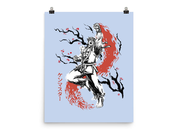 Scarlet Flame Ken Sumi-E