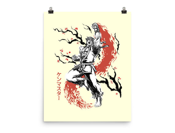 Scarlet Flame Ken Sumi-E