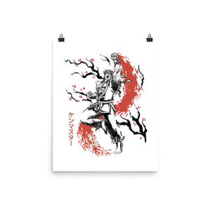 Scarlet Flame Ken Sumi-E