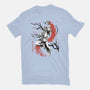Scarlet Flame Ken Sumi-E-Womens-Basic-Tee-Astrobot Invention