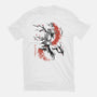 Scarlet Flame Ken Sumi-E-Womens-Basic-Tee-Astrobot Invention
