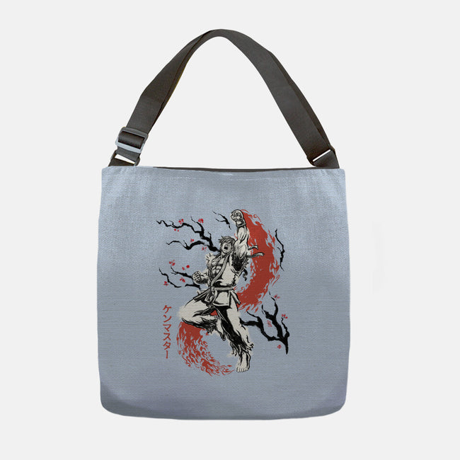 Scarlet Flame Ken Sumi-E-None-Adjustable Tote-Bag-Astrobot Invention