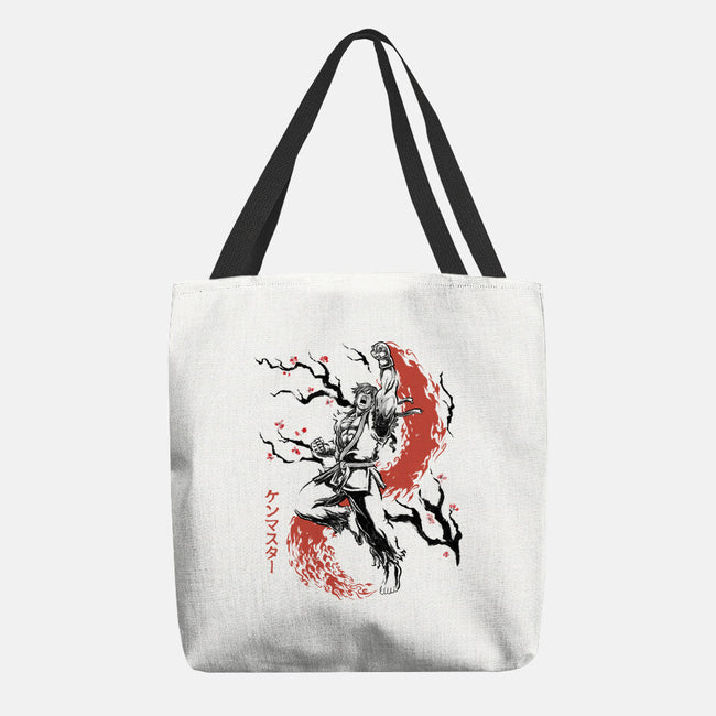Scarlet Flame Ken Sumi-E-None-Basic Tote-Bag-Astrobot Invention