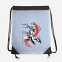 Scarlet Flame Ken Sumi-E-None-Drawstring-Bag-Astrobot Invention