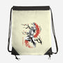 Scarlet Flame Ken Sumi-E-None-Drawstring-Bag-Astrobot Invention