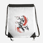 Scarlet Flame Ken Sumi-E-None-Drawstring-Bag-Astrobot Invention