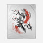 Scarlet Flame Ken Sumi-E-None-Fleece-Blanket-Astrobot Invention