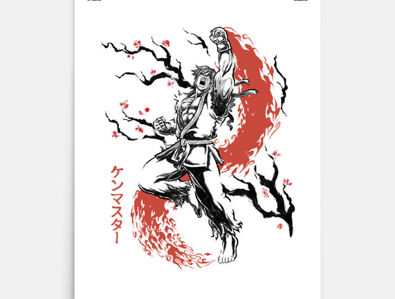 Scarlet Flame Ken Sumi-E