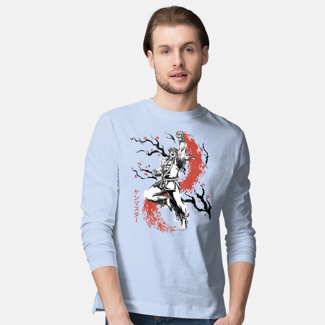 Scarlet Flame Ken Sumi-E-Mens-Long Sleeved-Tee-Astrobot Invention