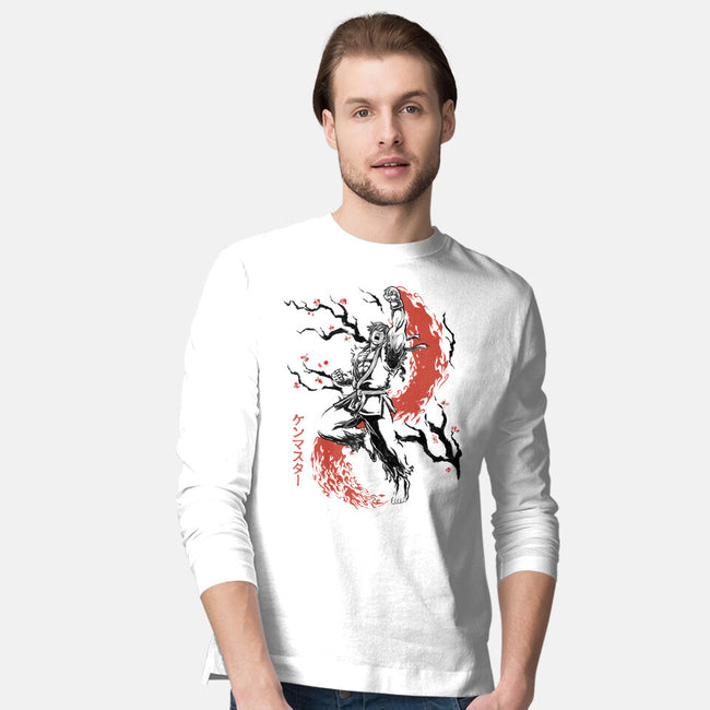 Scarlet Flame Ken Sumi-E-Mens-Long Sleeved-Tee-Astrobot Invention