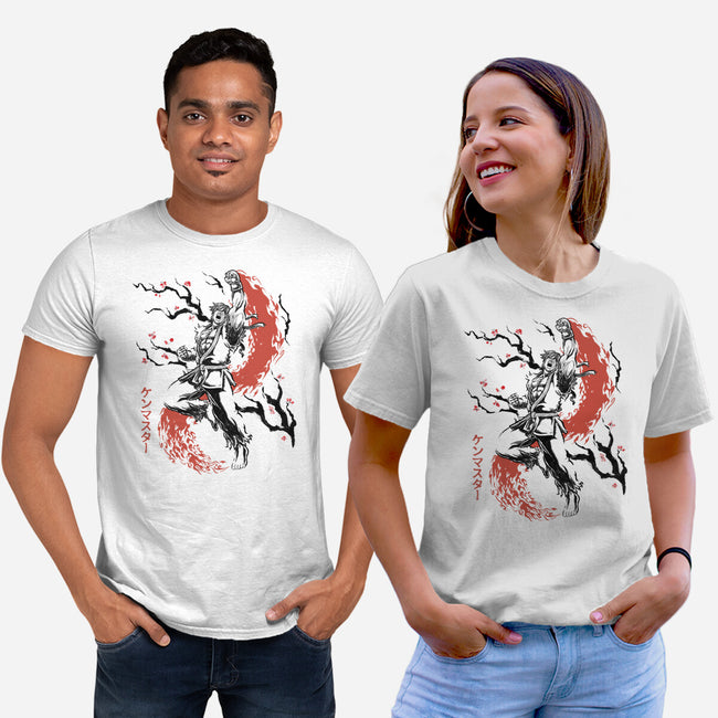 Scarlet Flame Ken Sumi-E-Unisex-Basic-Tee-Astrobot Invention