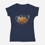 Teaceratops-Womens-V-Neck-Tee-Vallina84