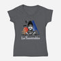 Les Tauntérables-Womens-V-Neck-Tee-DrawnByBryan
