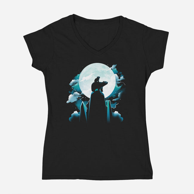 Ursa Stars-Womens-V-Neck-Tee-Vallina84