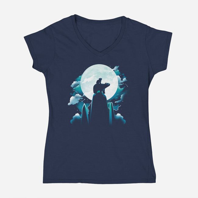 Ursa Stars-Womens-V-Neck-Tee-Vallina84