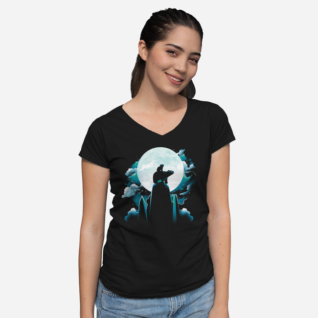 Ursa Stars-Womens-V-Neck-Tee-Vallina84