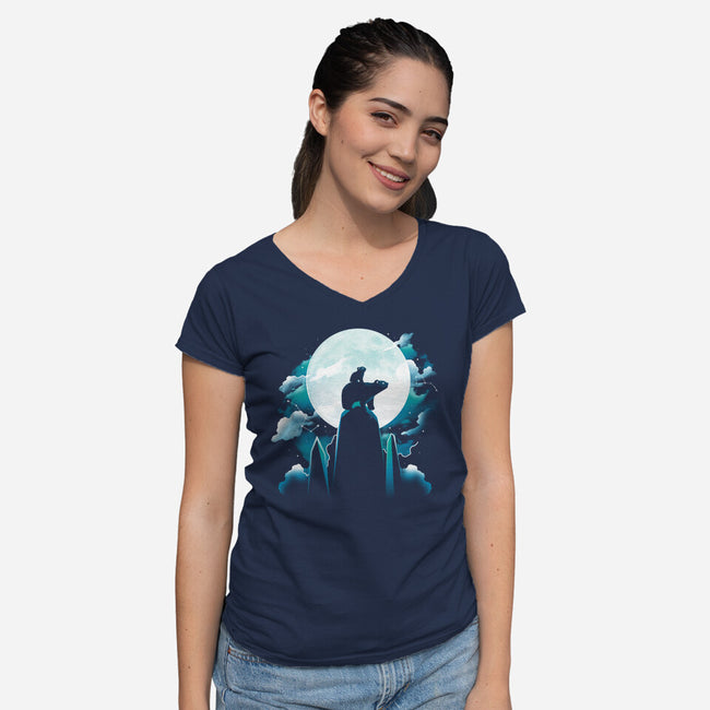 Ursa Stars-Womens-V-Neck-Tee-Vallina84