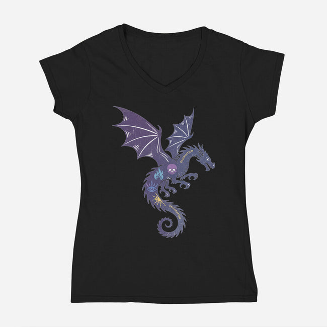 Schools Of The Arcane-Womens-V-Neck-Tee-LILIVIA
