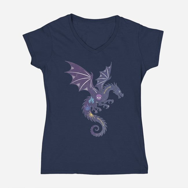 Schools Of The Arcane-Womens-V-Neck-Tee-LILIVIA