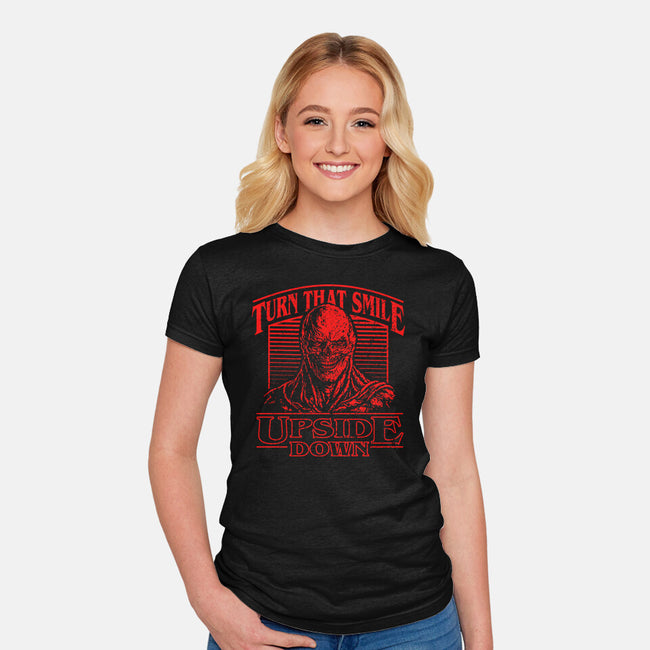 Smile Upside Down-Womens-Fitted-Tee-tjost