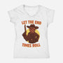 End Times Roll-Womens-V-Neck-Tee-rmatix