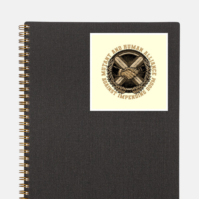 Mutant And Human Alliance-None-Glossy-Sticker-glitchygorilla